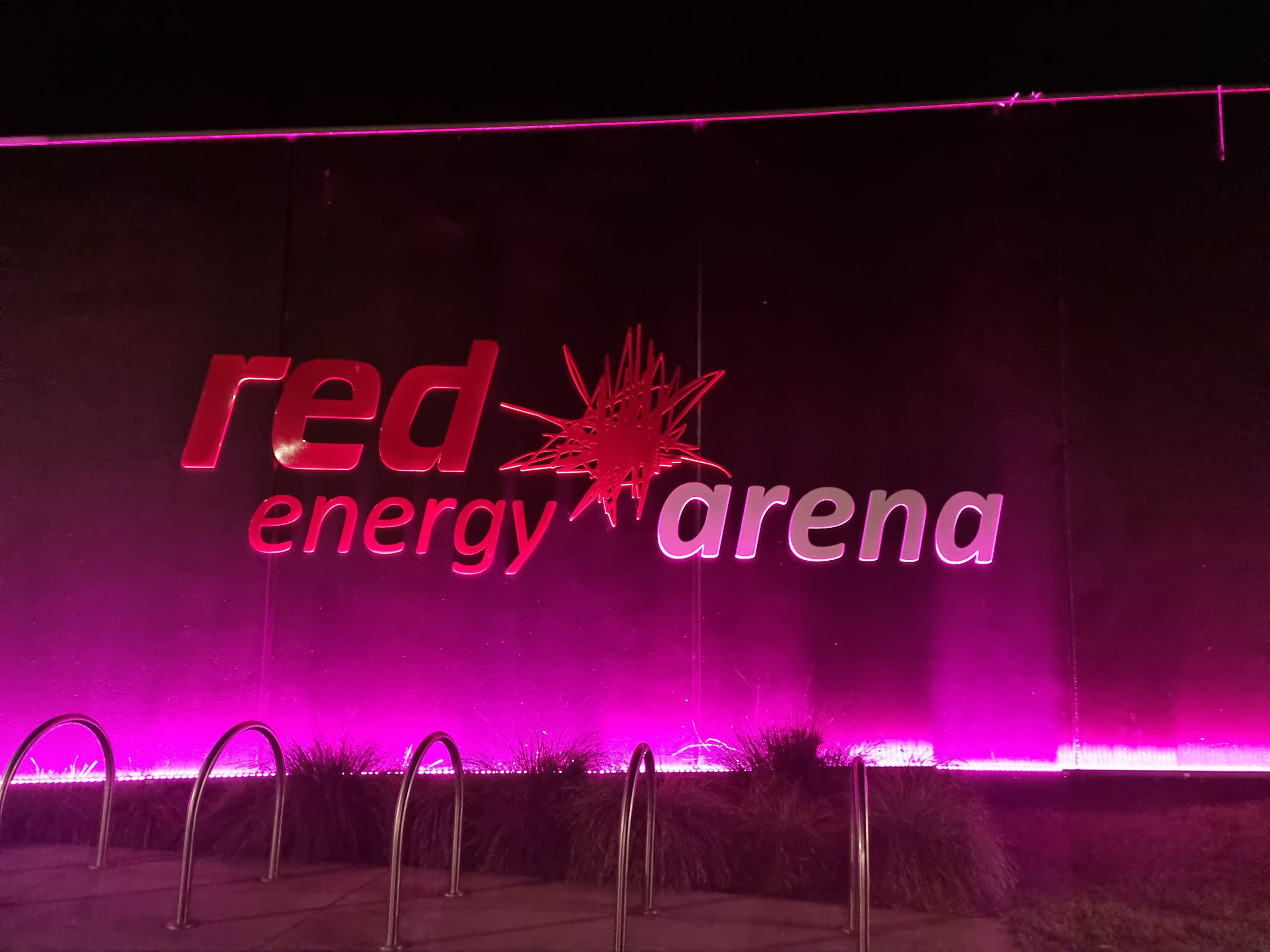Red Energy Arena sign