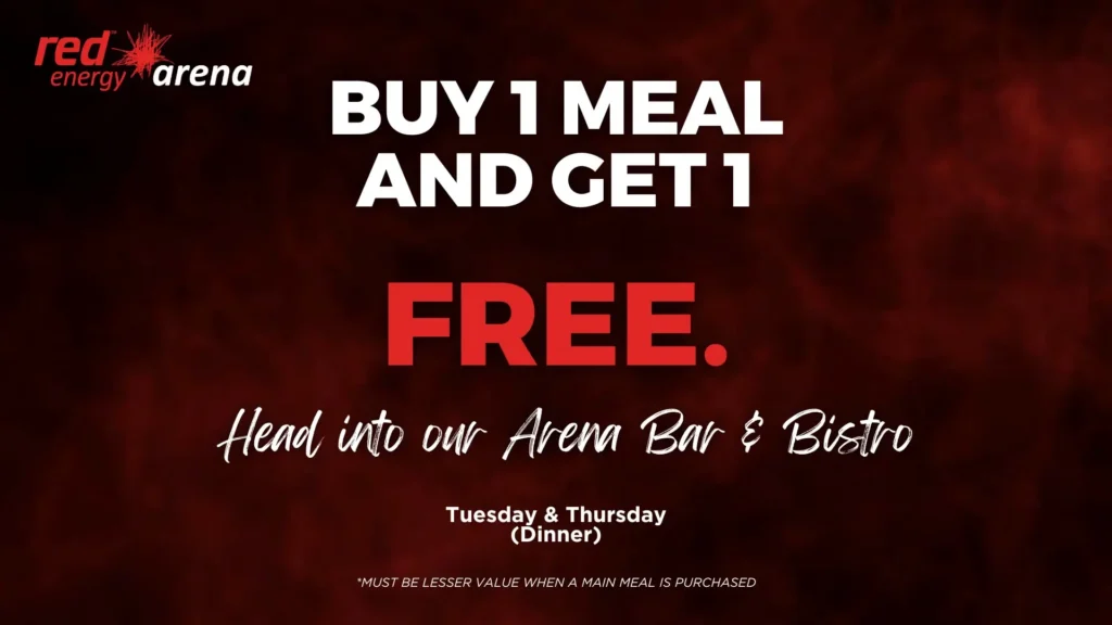 Meal Deal Red Energy Arena Bendigo Buy 1 get 1 free